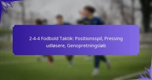 2-4-4 Fodbold Taktik: Positionsspil, Pressing udløsere, Genopretningsløb
